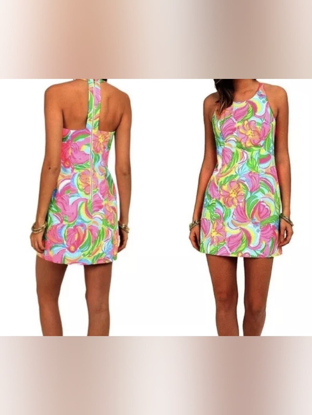 Lilly Pulitzer Grayes Shift Dress So A Peeling Racerback Size 6.